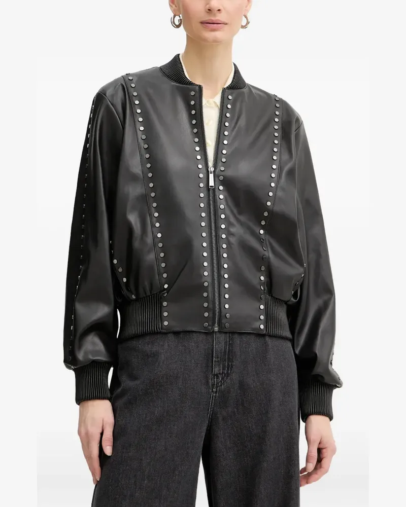 Karl Lagerfeld studded bomber jacket - Schwarz Schwarz