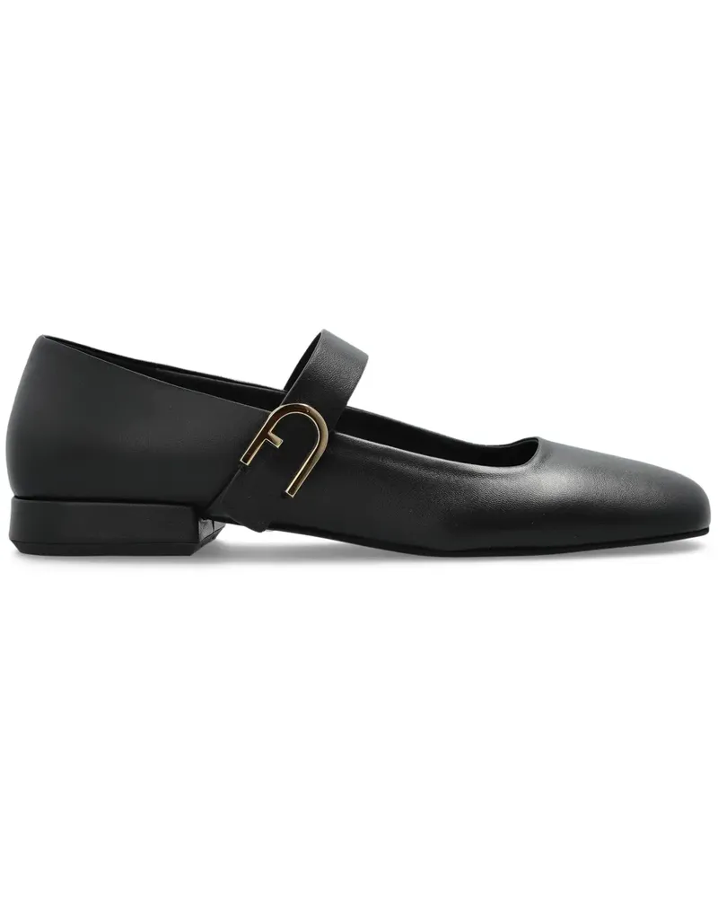 Furla Ballerinas mit Schnallenriemen - Schwarz Schwarz