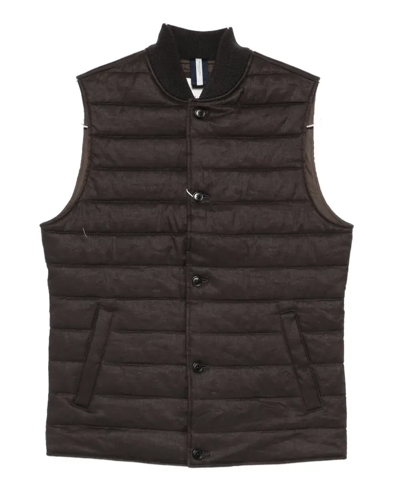 Profuomo quilted gilet - Braun Braun