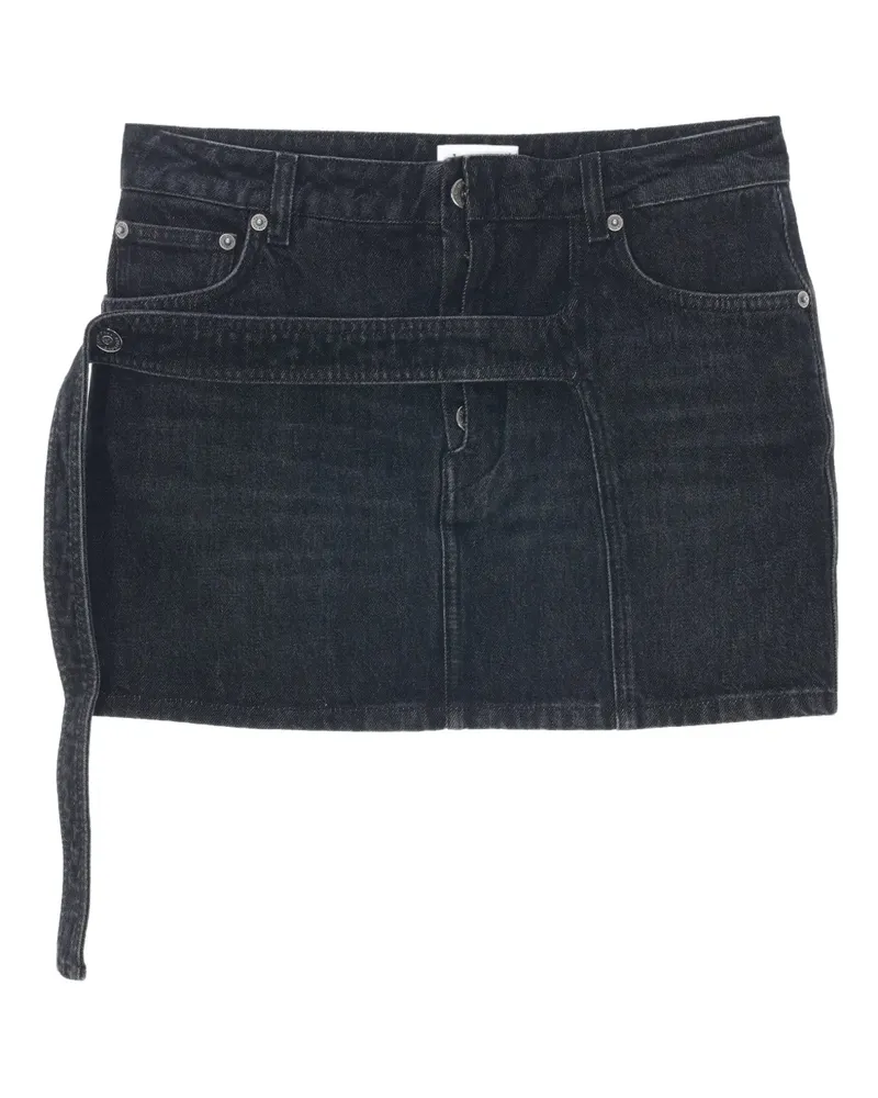 Jean Paul Gaultier Tief sitzender Minirock - Schwarz Schwarz