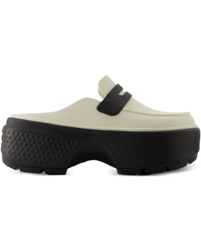 Crocs Slipper mit Plateau-Absatz - Nude Nude