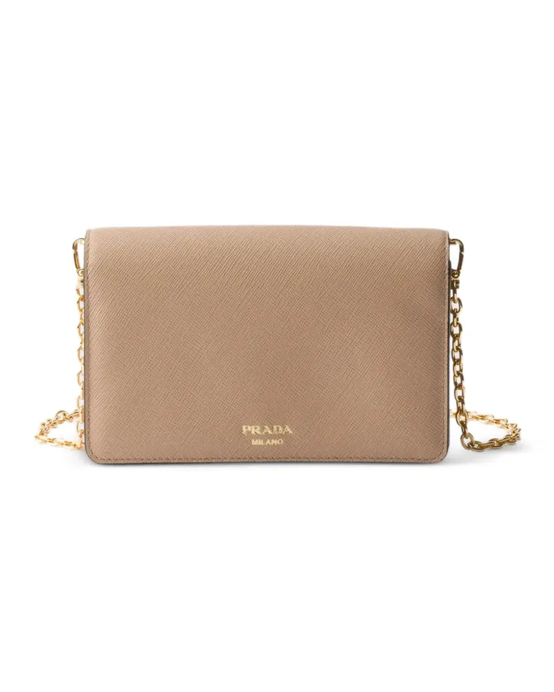 Prada Mini-Tasche aus Saffiano-Leder - Nude Nude