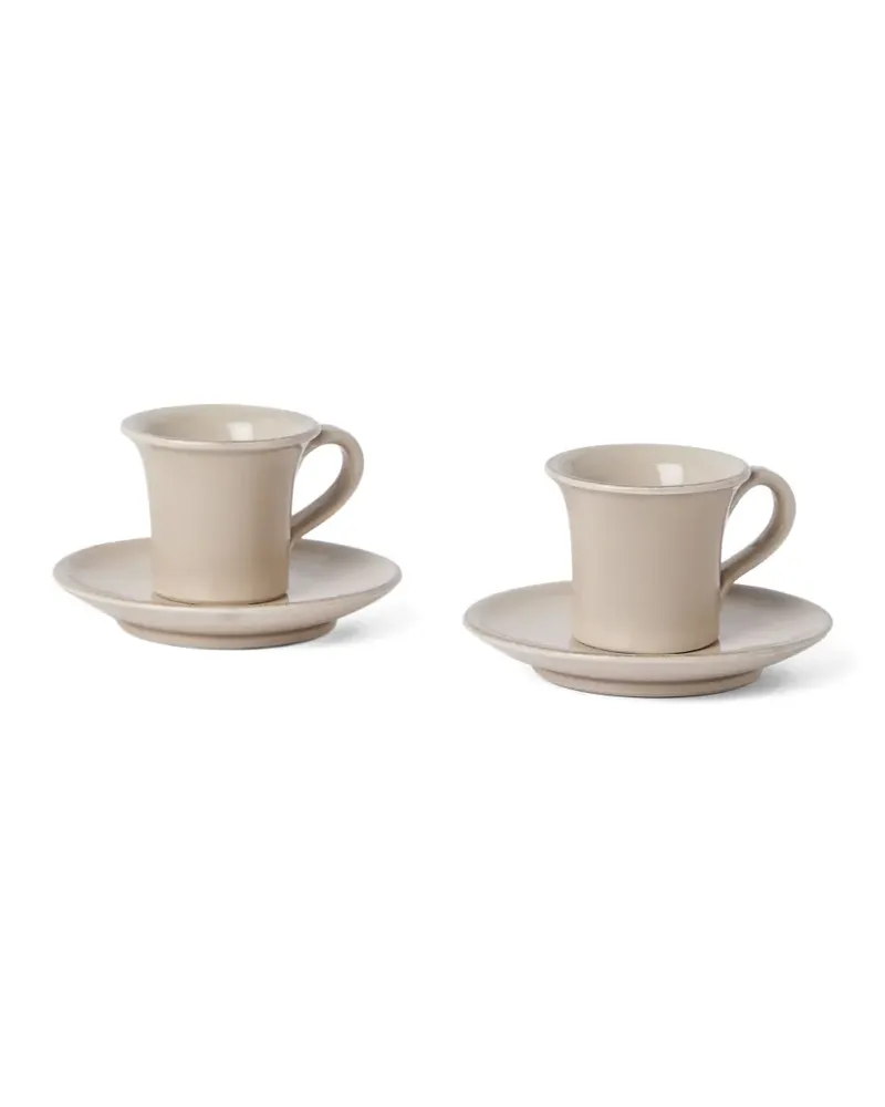 Brunello Cucinelli Set aus Keramik-Espressotassen - Nude Nude