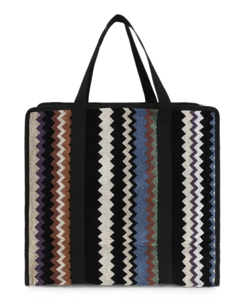 Missoni Curt zigzag-knit tote bag - Schwarz Schwarz