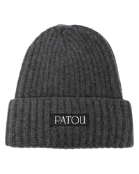 Patou Handschuhe mit Logo-Patch Grau