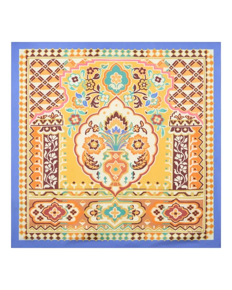 Etro Seidenschal mit Print - Nude Nude