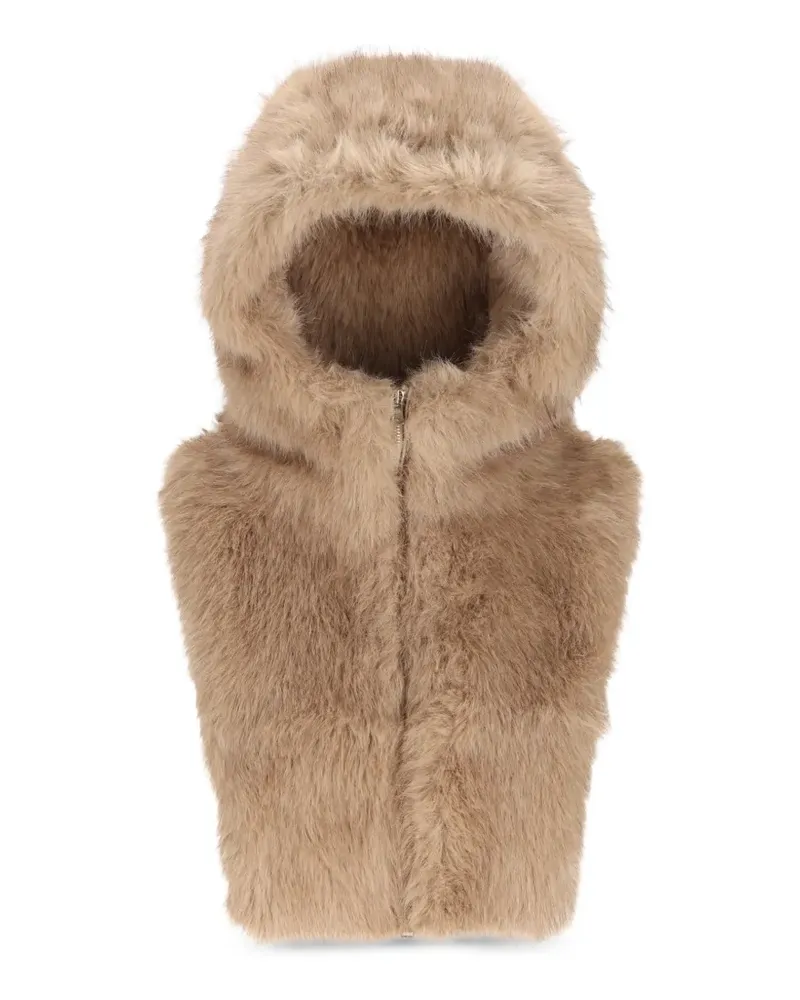 Herno Balaklava aus Faux Fur - Nude Nude