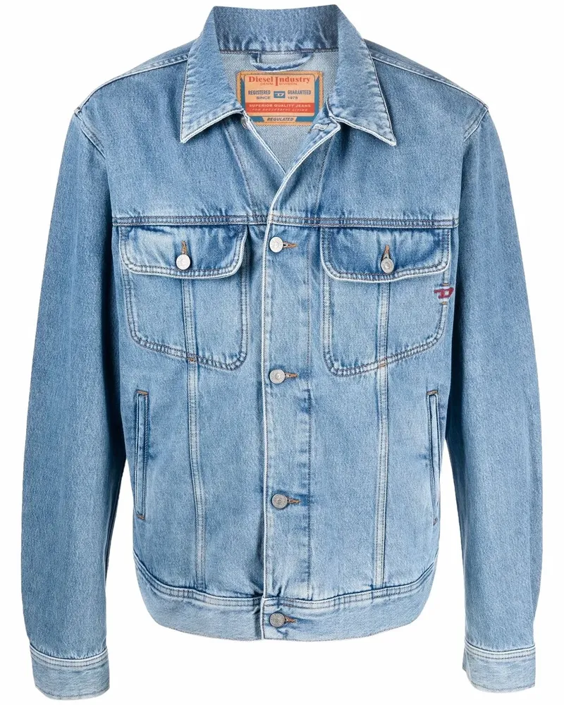 Diesel D-Barcy Jeansjacke - Blau Blau
