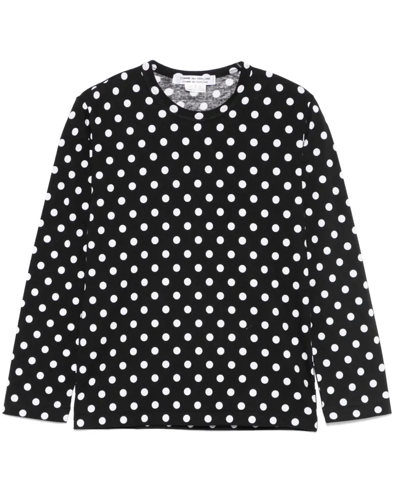 Comme des Garçons T-Shirt mit Polka Dots - Schwarz Schwarz
