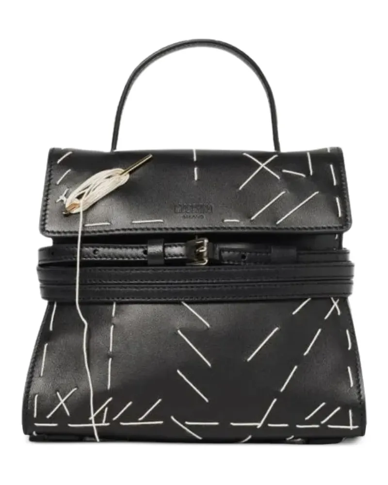 Moschino Schultertasche mit Henkel - Schwarz Schwarz