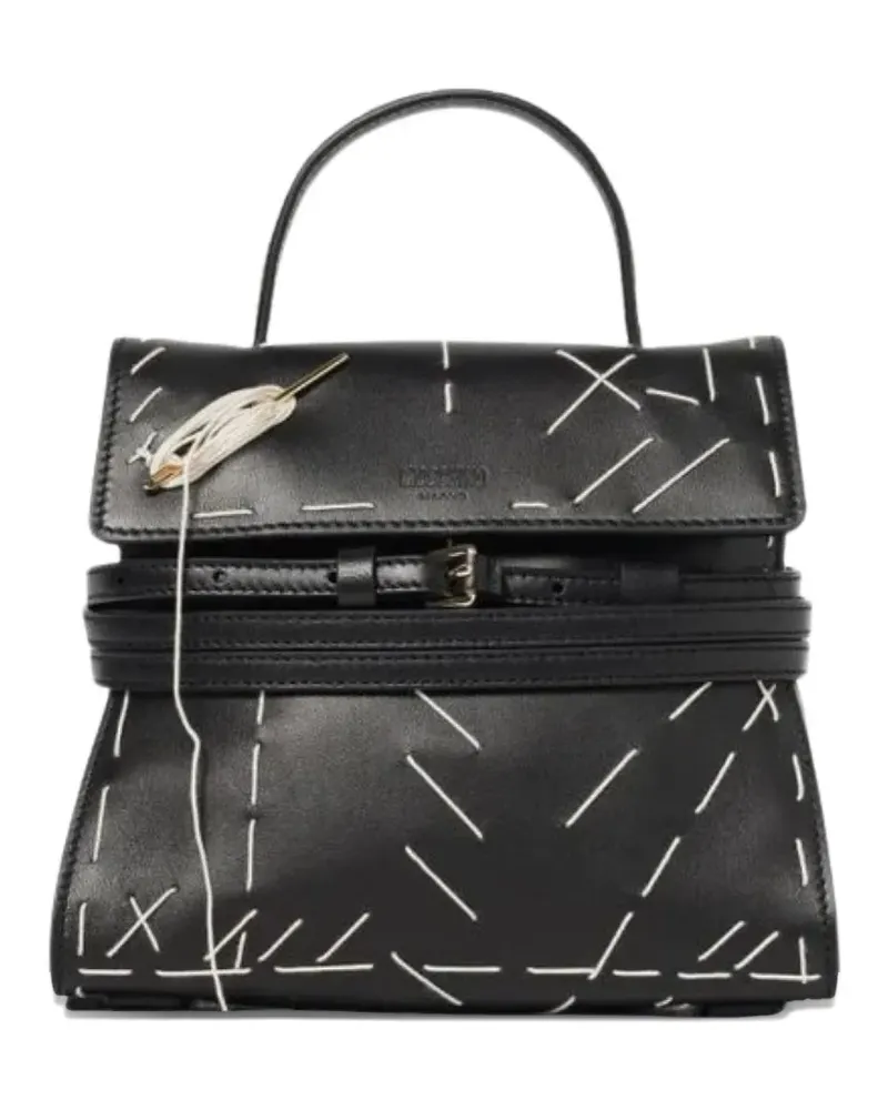 Moschino Schultertasche mit Henkel - Schwarz Schwarz