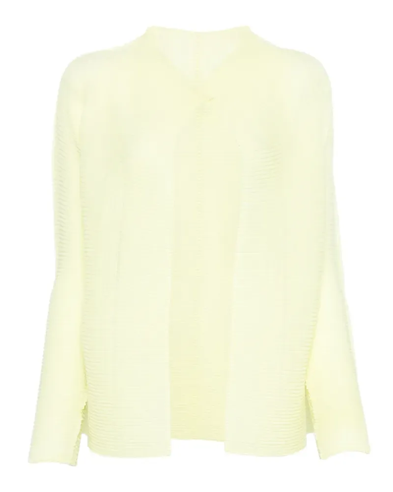 Issey Miyake Offene Jacke - Gelb Gelb