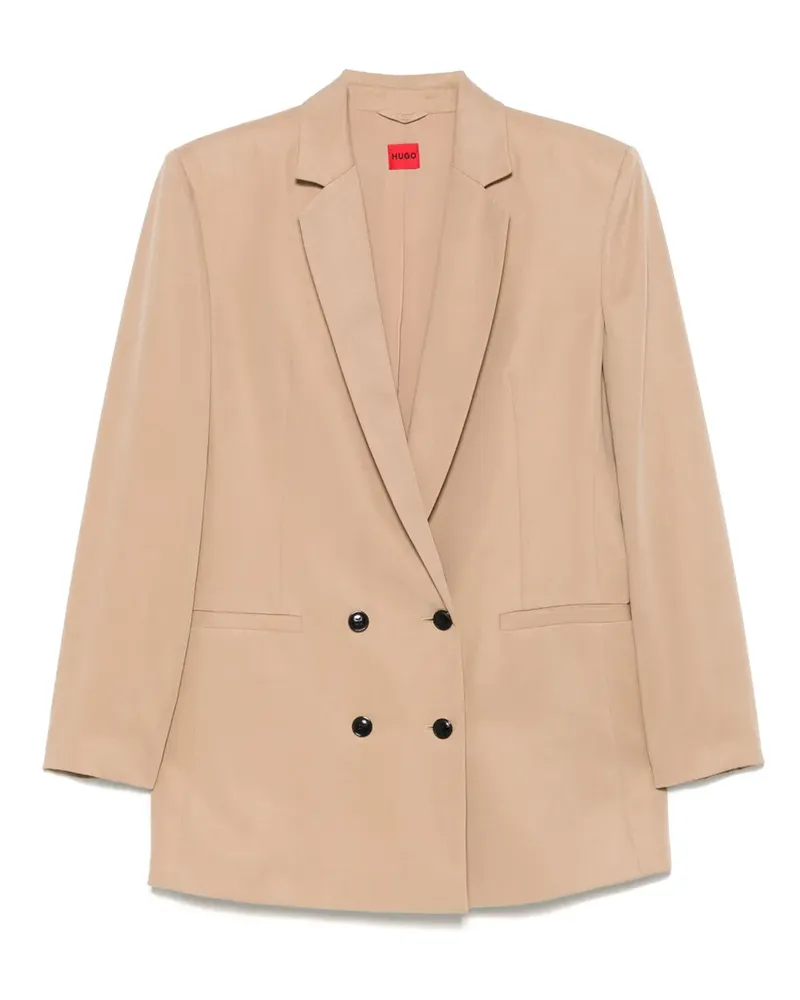 HUGO BOSS Doppelreihiger Blazer - Nude Nude