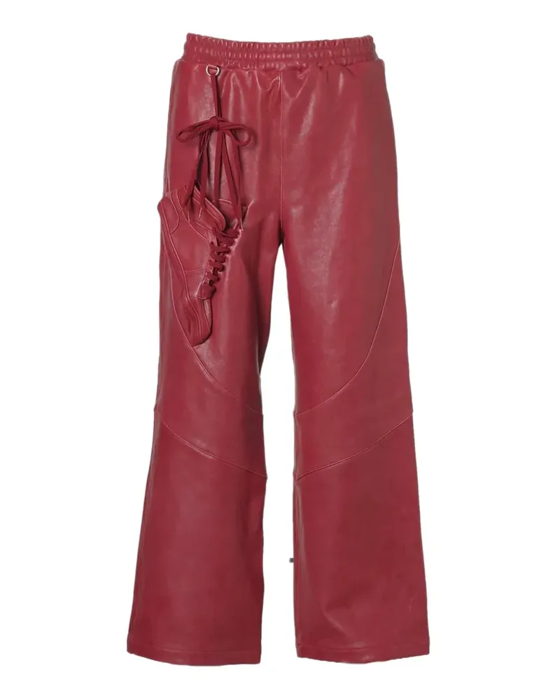 Doublet Basketball Shoe Pocket Lederhose - Rot Rot