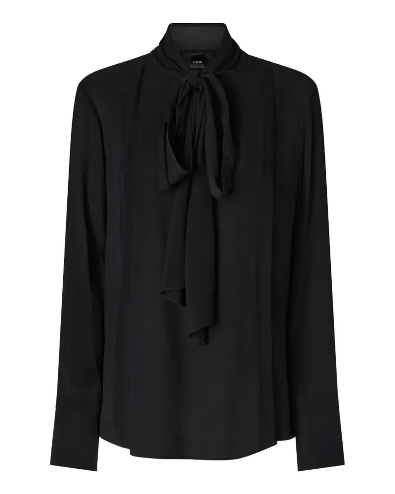 Pinko Bluse mit Schärpenkragen - Schwarz Schwarz