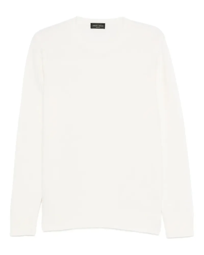 Roberto Collina Pullover mit rundem Ausschnitt - Weiß Weiß