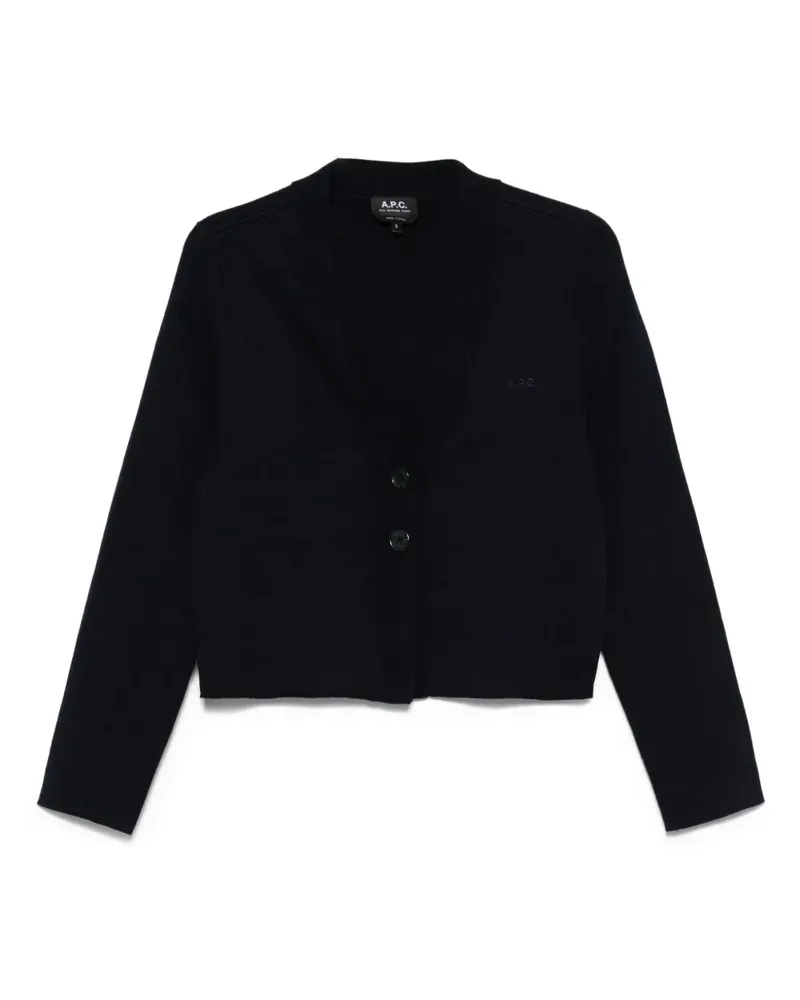 A.P.C. Cardigan mit V-Ausschnitt - Blau Blau
