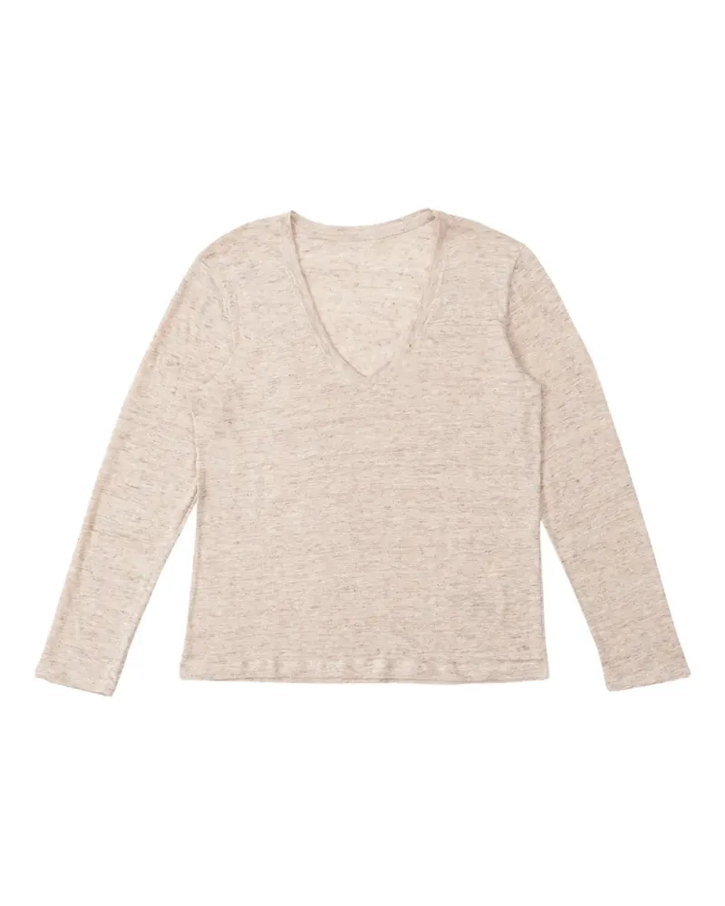 Fortela Cara long-sleeve V-neck T-shirt - Nude Nude