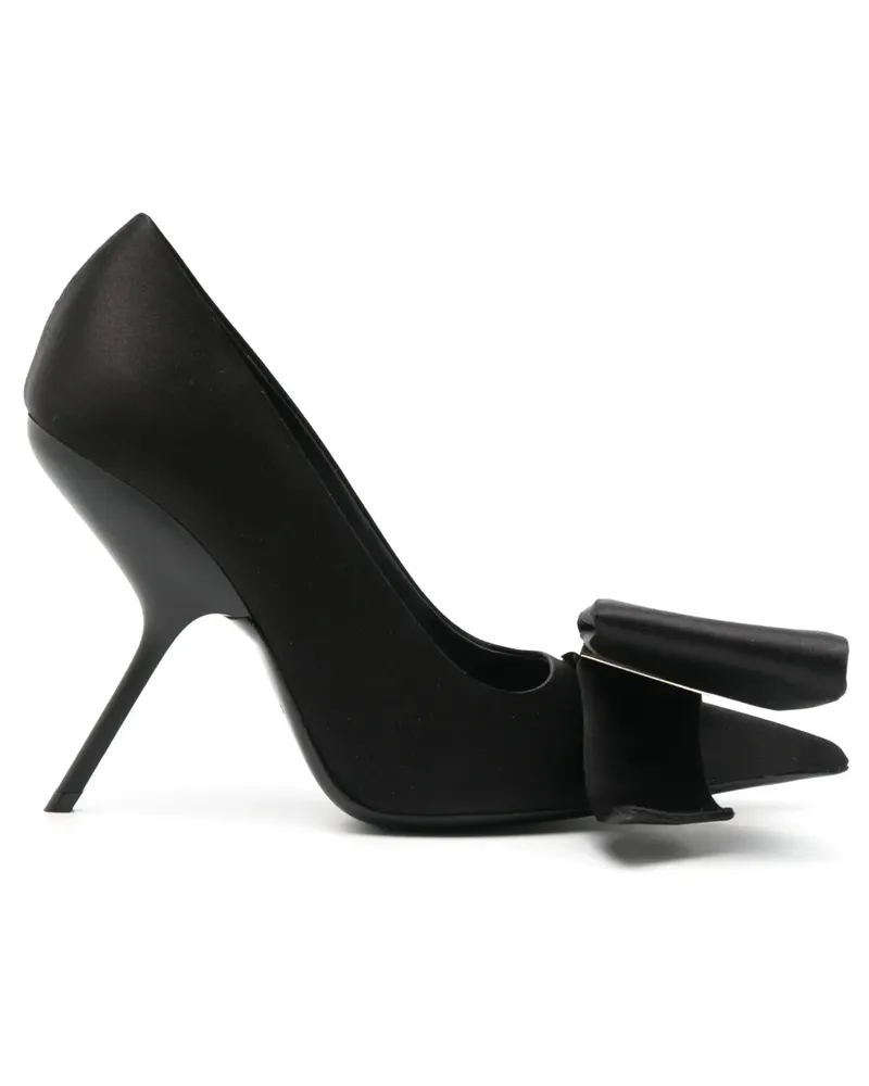 Ferragamo Pumps aus Satin 105mm - Schwarz Schwarz