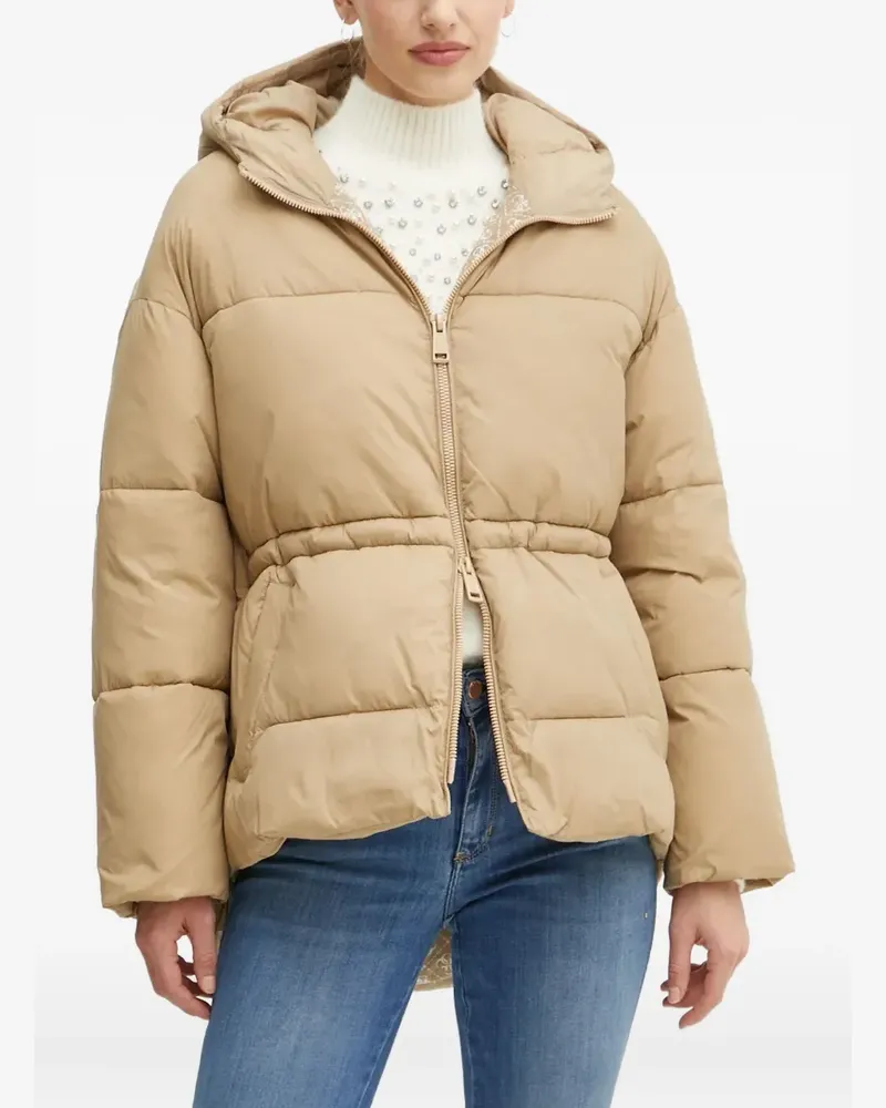 Guess Gesteppte Kapuzenjacke - Nude Nude