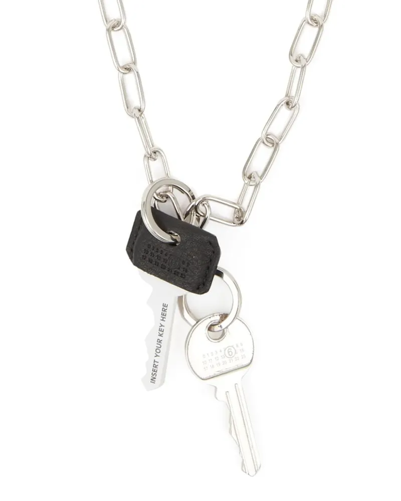 Maison Margiela Halskette mit Signatur - Silber Silber