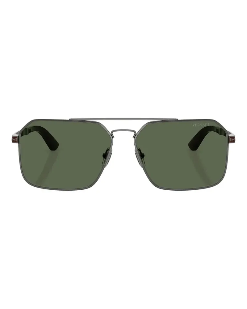 Versace Tag 2.0 Navigator Sonnenbrille - Silber Silber