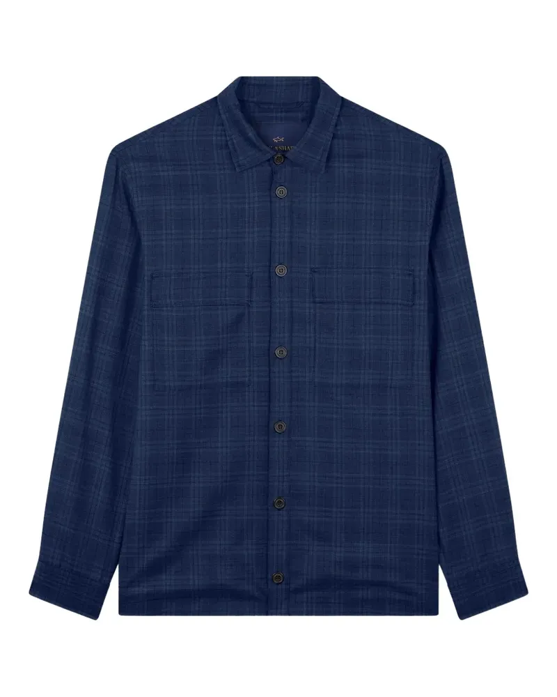 Paul & Shark check-pattern wool shirt jacket - Blau Blau