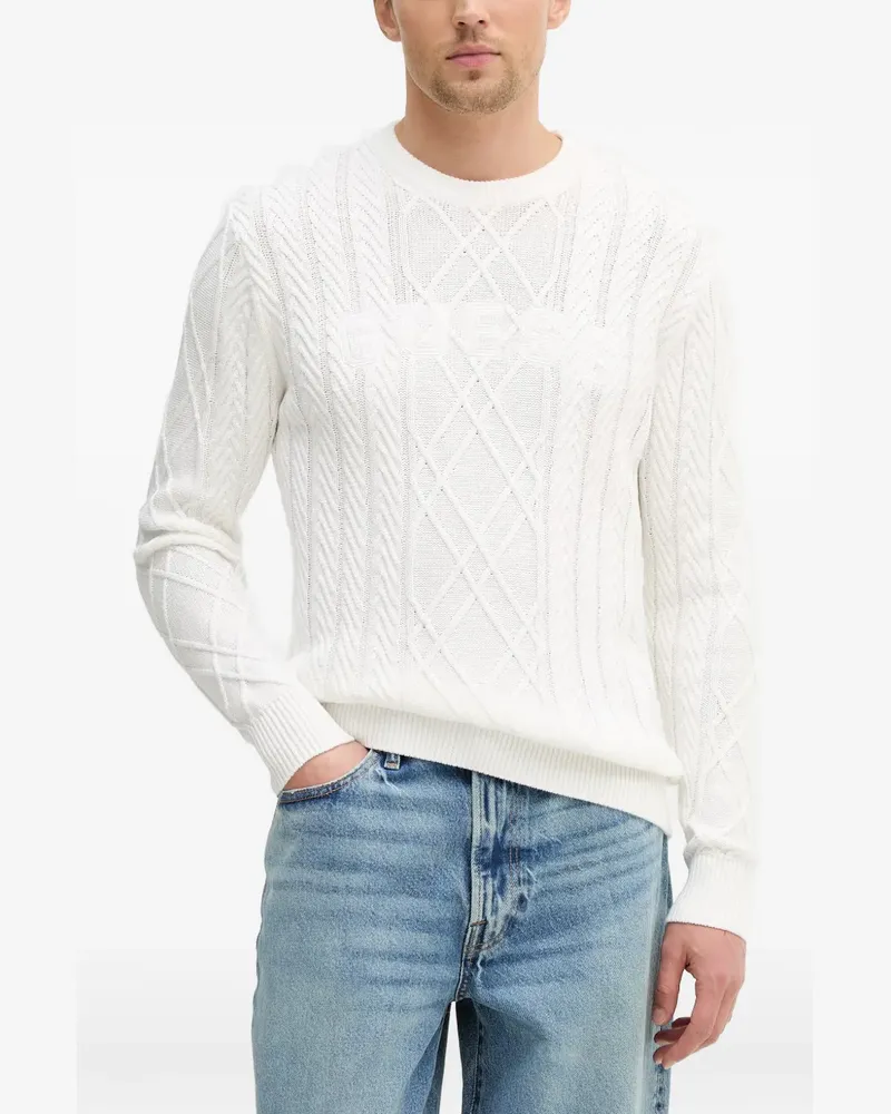 Guess Konrad textured-knit sweater - Weiß Weiß