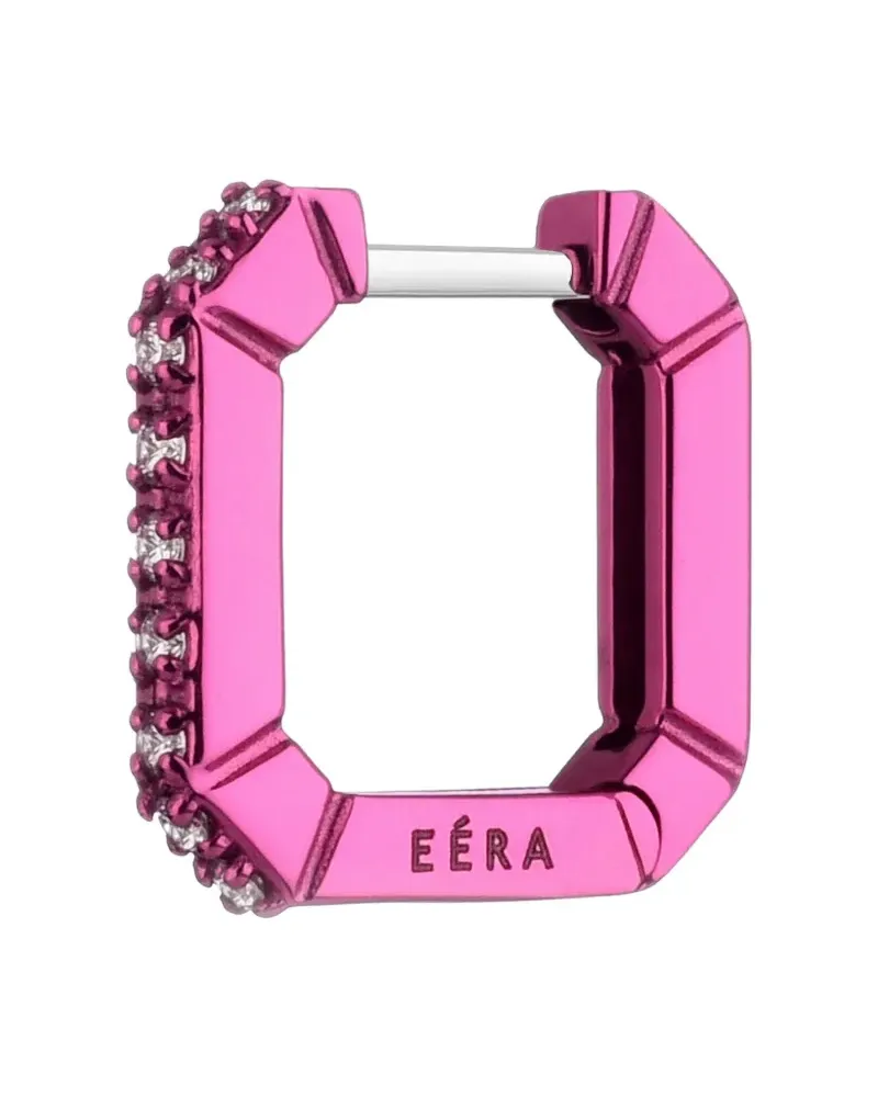 EÉRA 18kt Candy Weißgoldohrring mit Diamant - Rosa Rosa