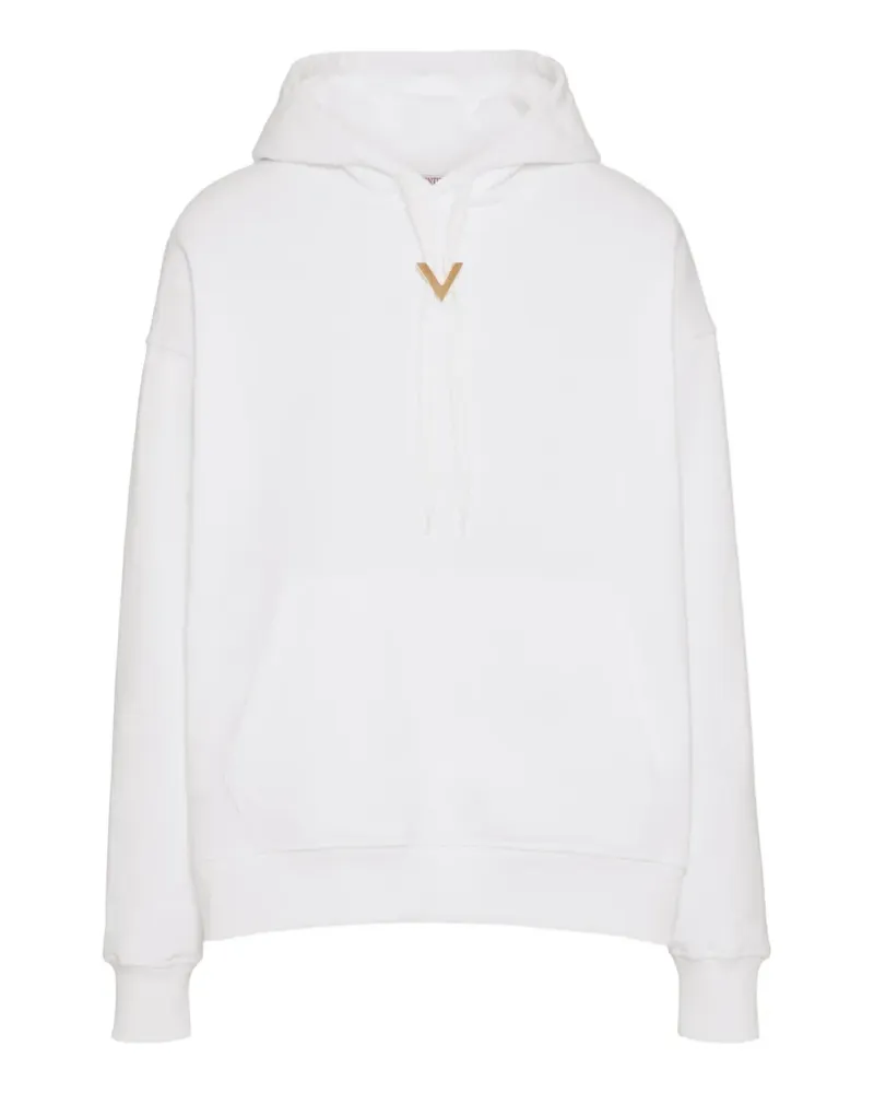 Valentino Garavani Hoodie mit VLogo - Weiß Weiß