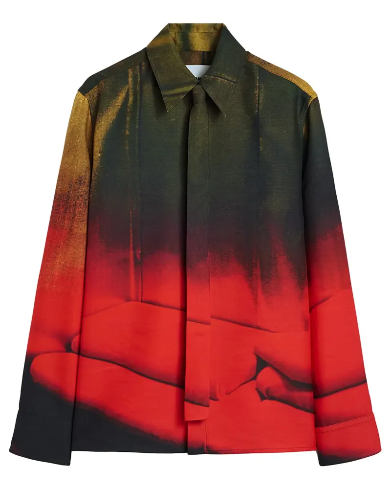 Jil Sander Hemd mit Krawatte - Schwarz Schwarz