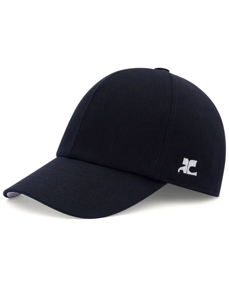 Courrèges Baseballkappe mit Logo-Stickerei - Schwarz Schwarz