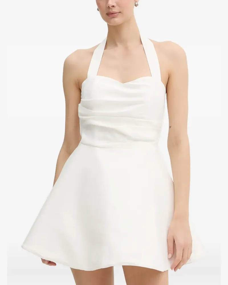 Bardot Sabine halterneck draped mini dress - Weiß Weiß