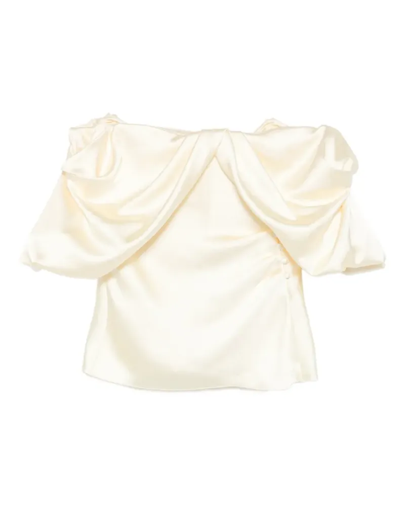 Alexander McQueen draped off-the-shoulder top - Gelb Gelb