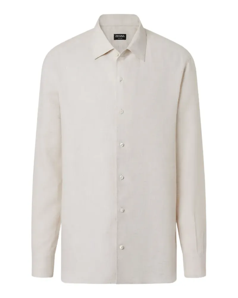 Ermenegildo Zegna Oasi Lino Hemd - Nude Nude