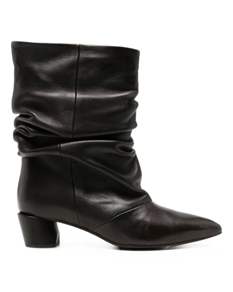Liska Stiefel mit Raffung - Braun Braun