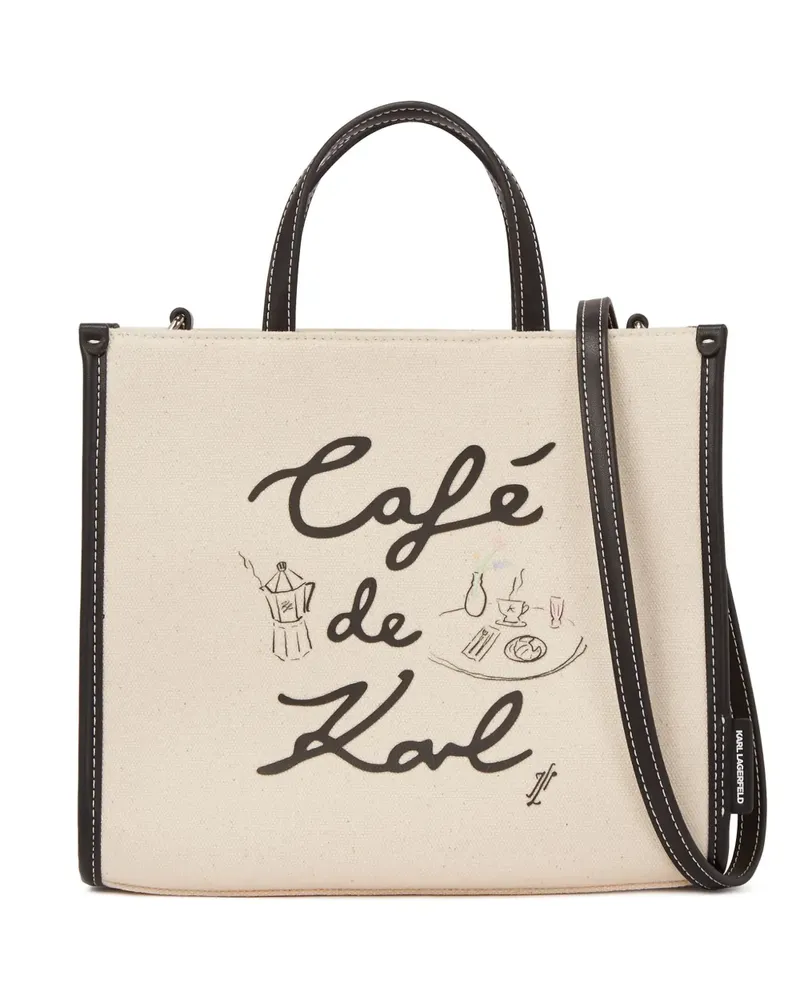 Karl Lagerfeld x Jorge Parra Canvas-Tote Bag - Nude Nude