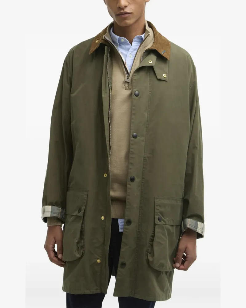 Barbour Mantel mit Cordkragen - Grün Grün