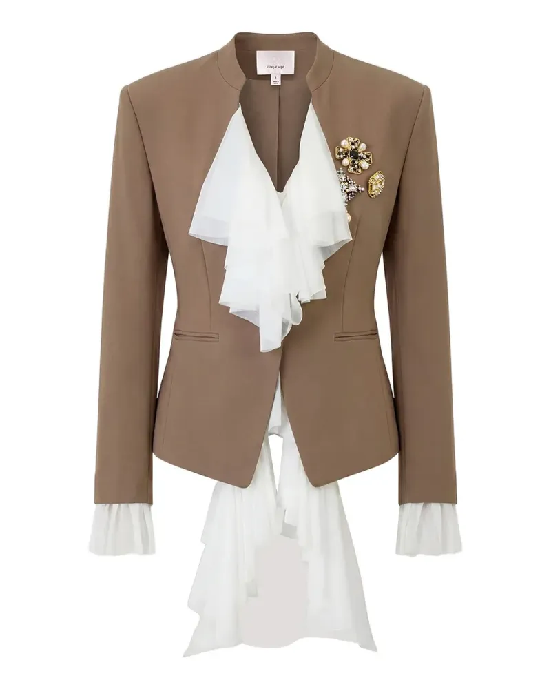 Cinq à Sept Maren Blazer mit Brosche - Braun Braun