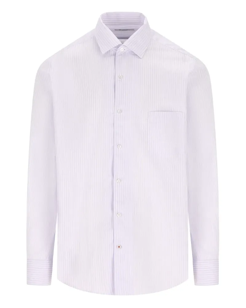 Loro Piana Gestreiftes Hemd - Weiß Weiß