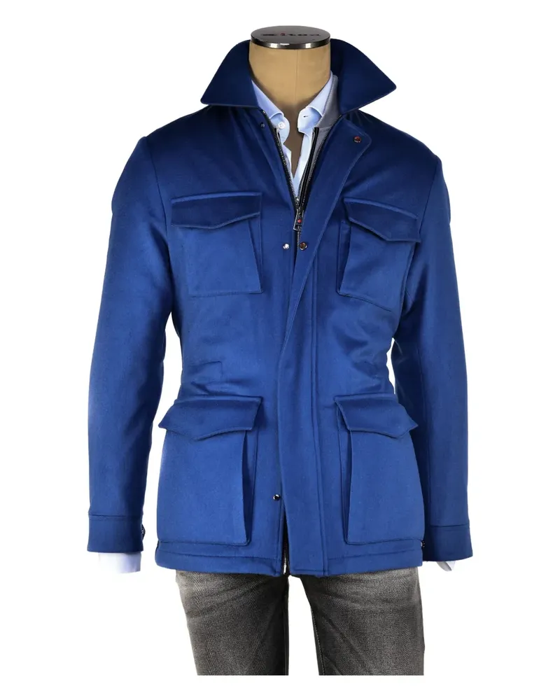 Kiton Tobe Kaschmirmantel mit Taschen - Grün Grün