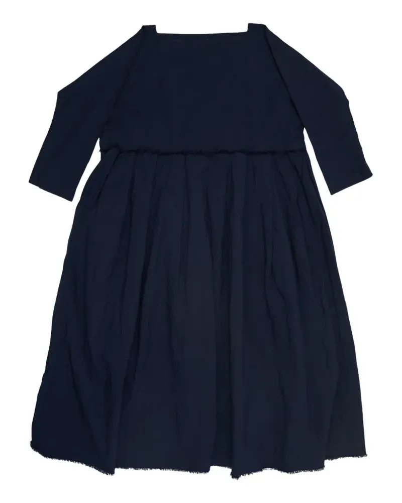 Daniela Gregis frayed-edge pleated dress - Blau Blau