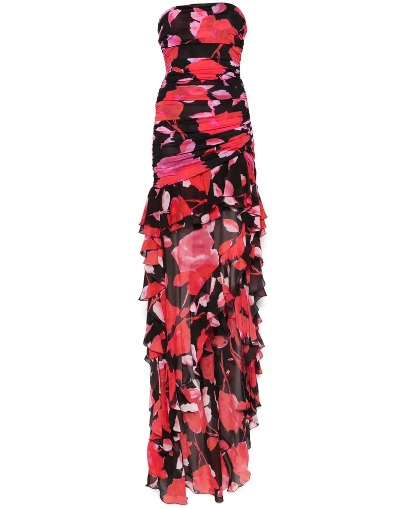 Blumarine Maxikleid mit Blumen-Print - Schwarz Schwarz