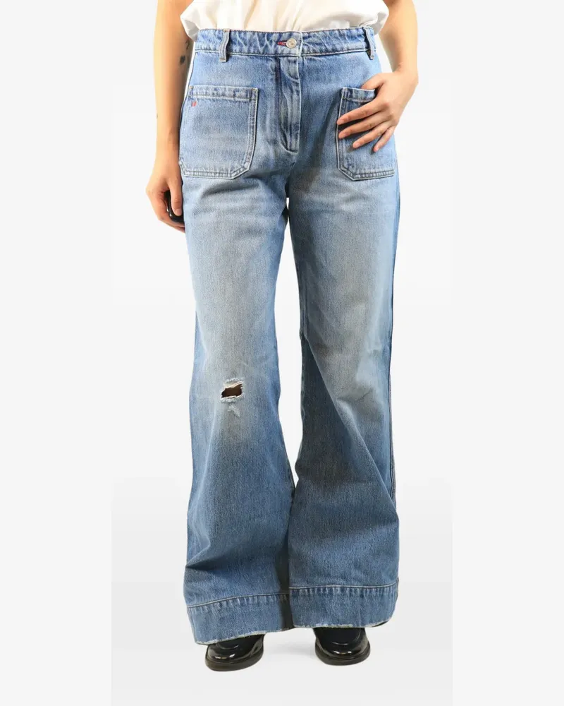 Victoria Beckham Jeans mit weitem Bein - Blau Blau