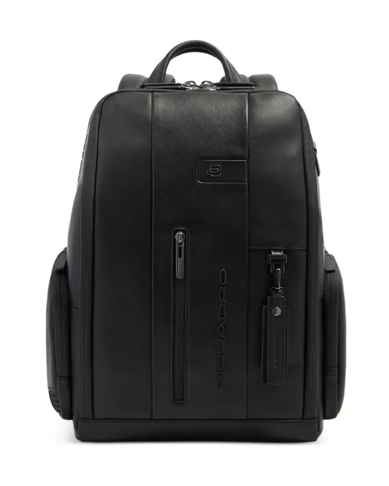 Piquadro Rucksack mit Logo-Prägung - Schwarz Schwarz