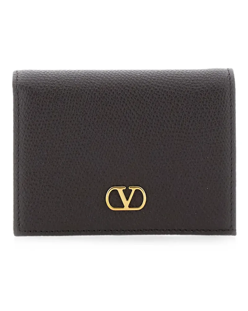 Valentino Garavani grained leather wallet - Braun Braun
