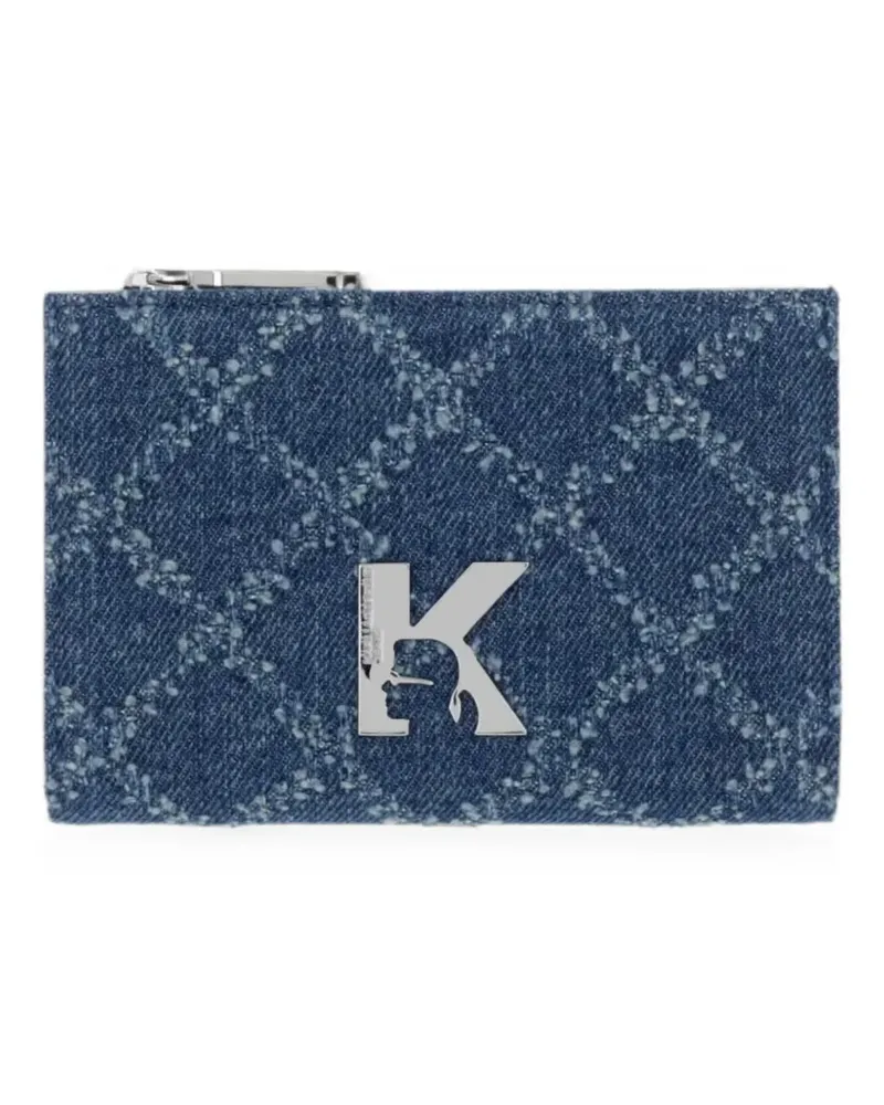 Karl Lagerfeld monogram-print K-logo wallet - Blau Blau