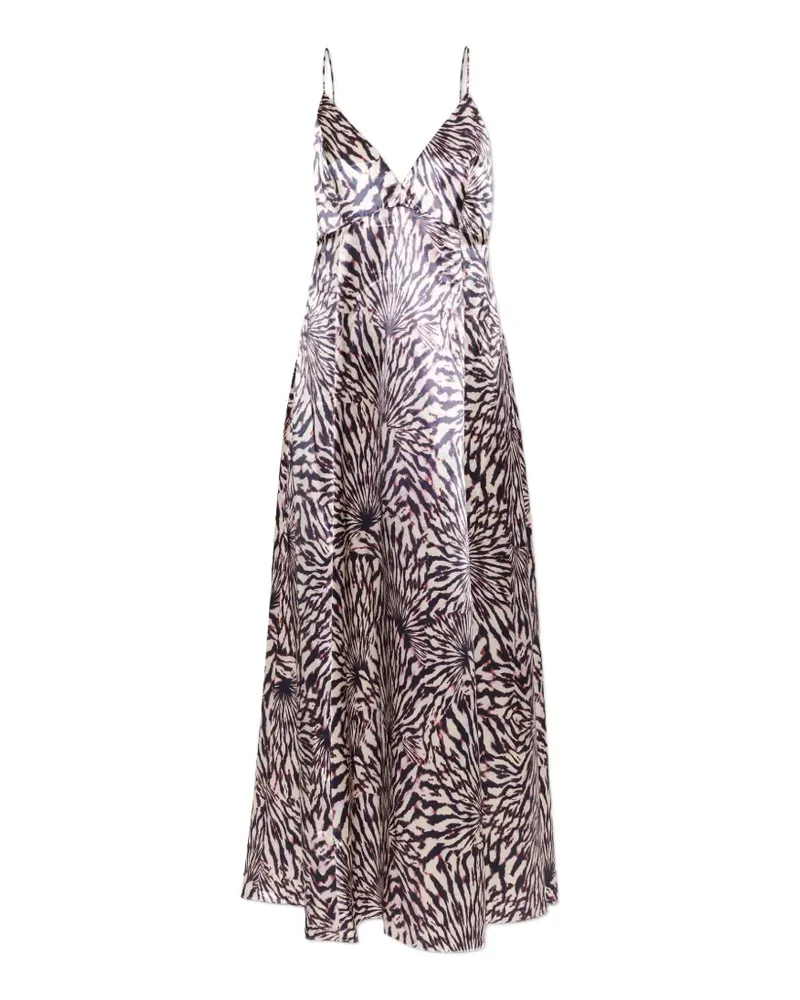 Ulla Johnson abstract-print open-back maxi dress - Nude Nude