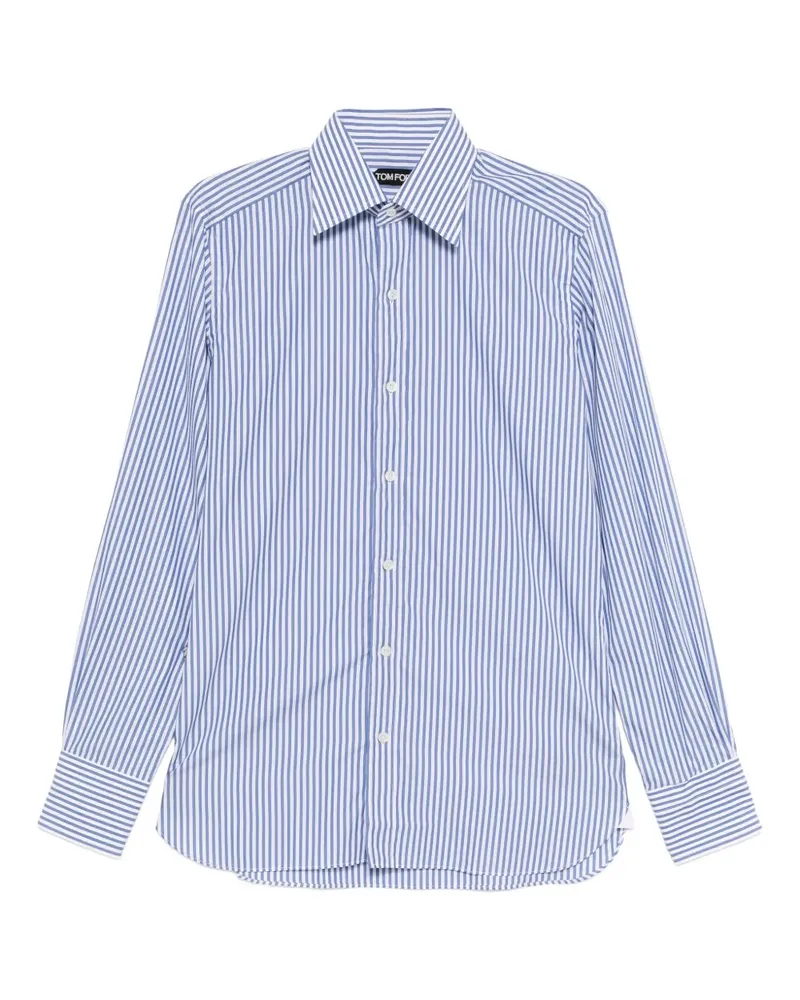 Tom Ford Gestreiftes Hemd - Blau Blau