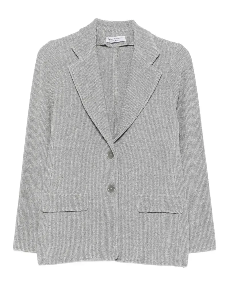 Amina Rubinacci Voltaire Blazer aus geripptem Strick - Grau Grau